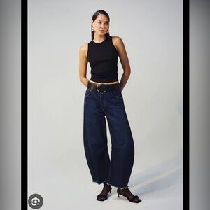 Citizens Of Humanity Dark Blue Wide-Leg Jeans